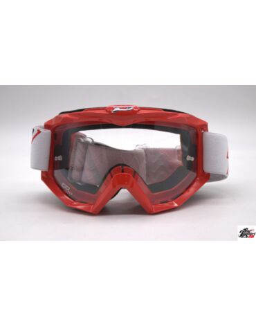 Маска кросс Progrip Atzaki 3201 107 Красная с защитой от царапин с прозрачной линзой 3213