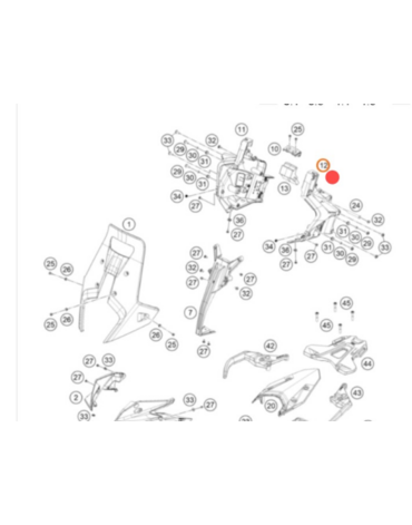 KTM Mask support left Левая часть корпуса фары  890 Adventure 23-> ( A61014010000 )