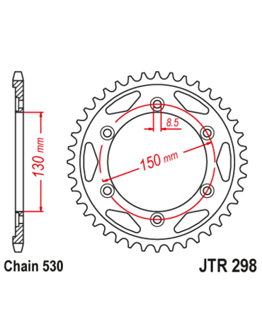 Звезда ведомая JTR298 40