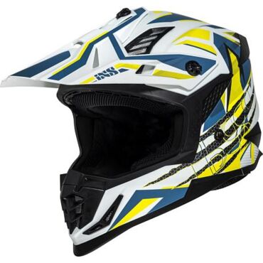 Шлем кроссовый IXS iXS363 2.0 сине желтый флуо - миниатюра 1