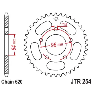 Звезда ведомая JTR254 - миниатюра 1