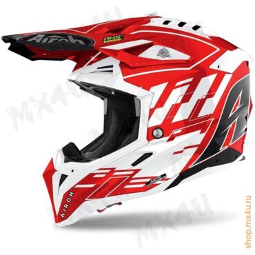 Кроссовый шлем Aviator 3 Rampage красный - миниатюра 3
