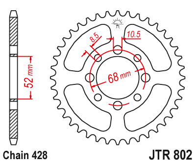 Звезда ведомая JTR802 48 - фото 1