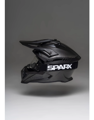 Шлем эндуро карбоновый SPARX Thor Carbon 3K (A806) + Очки SPARX Thor (черный, L)