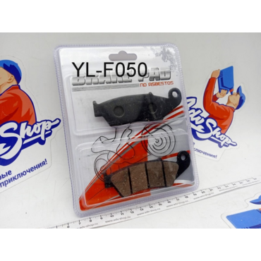 Tarazon YL F050 Semi Metalic Колодки тормозные перед XR250 96 04 / XL600 XL650 / XRV750 аналог ( 2P 225NS ) - миниатюра 3