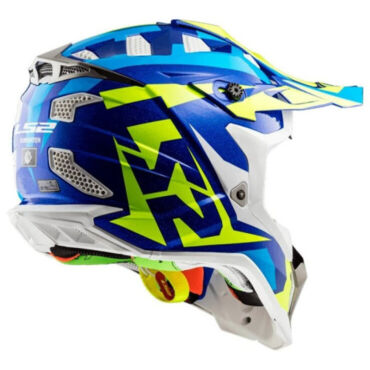 LS2 Мотошлем MX700 Subverter Evo Nible Бело Сине Желтый - миниатюра 5