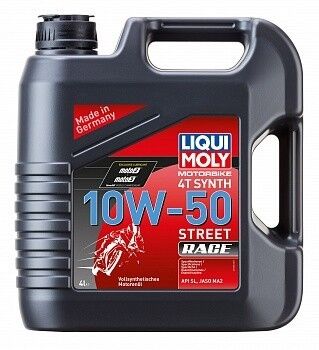 LIQUI MOLY Motorbike 4T Synth Street Race 10W50 SL MA2 Масло моторное 4L ( 1686 / 7508 )