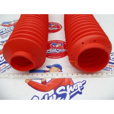 PROGRIP ForkBoots  Гофры передней вилки 42 45 60 цвет красный (комплект) (PG 2510 LONG) - миниатюра 1