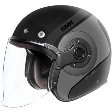 Шлем дорожный SMK RETRO JET REBEL, black grey (L, Взрослая  Дорожная) - миниатюра 1