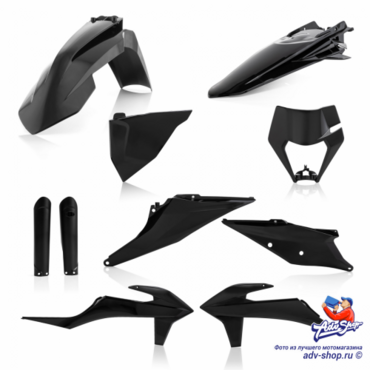 Acerbis КТМ EXC 250 300 20 23 /EXC F 250 500 20 23 /XC W 150 300 20 Комплект пластика черный Black // 0024054.090 - миниатюра 1
