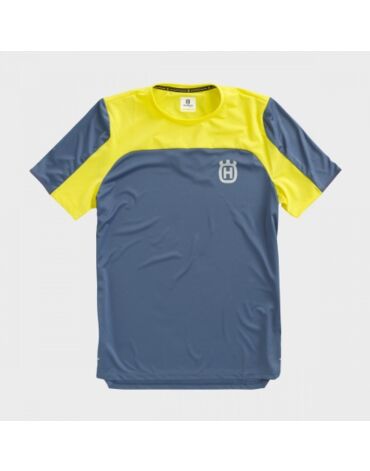 Футболка Husqvarna Accelerate Tee, blue yellow (XXL, Взрослая  Повседневная)