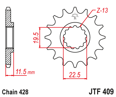 Звезда ведущая JTF409 15 - фото 1