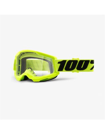 Очки 100% Strata 2 Neon Yellow / Clear Lens