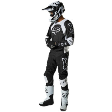 Fox Мотоштаны 180 Lux Black White - миниатюра 1