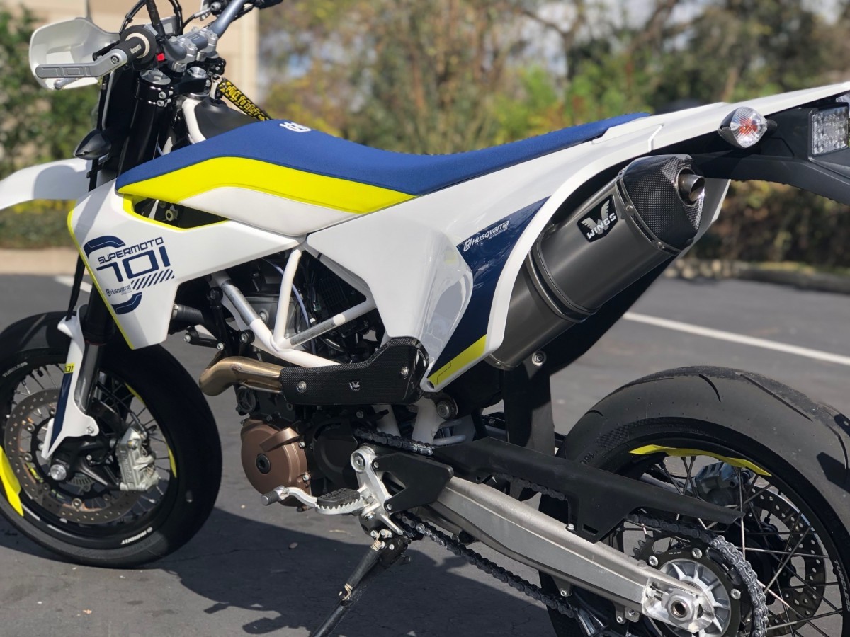 Wings Titanium Mufflers прямоточный титановый выхлоп (silver) Husqvarna 701 R ( 21 24 ) WTMC701 21 - фото 3