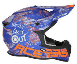 Шлем кроссовый Acerbis LINEAR 22 06 Grey Blue - миниатюра 3