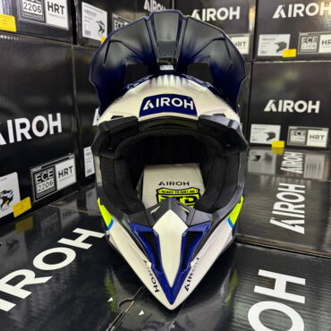 Шлем AIROH WRAAAP VISION Yellow Blue (Глянцевый) - миниатюра 5