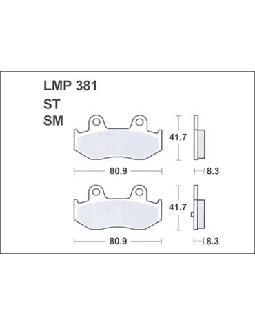 Колодки дискового тормоза AP Racing LMP381 SM (FDB2132 / FDB2086 / FA092 / FA323)