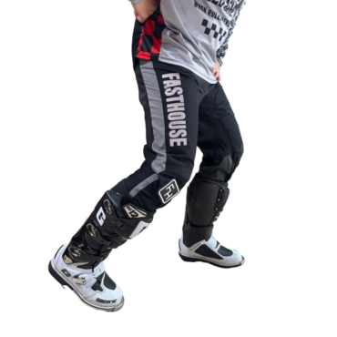 Fasthouse Брюки Grindhouse Pant Gray Red - миниатюра 2
