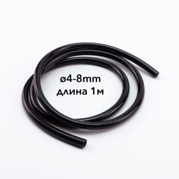 Шланг топливный 4 8 мм PU черный 1 м - миниатюра 1