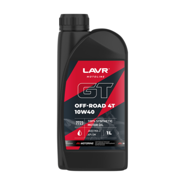 LAVR Моторное масло MOTO GT OFF Road 4T 10W 40 1л ( Ln7723 ) - миниатюра 1