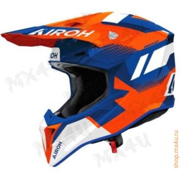 Кроссовый шлем Wraaap Vision Orange Blue Gloss - миниатюра 1