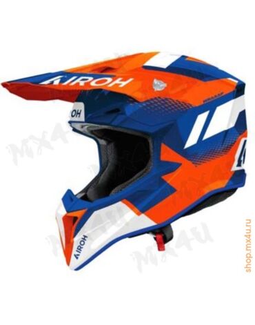 Кроссовый шлем Wraaap Vision Orange Blue Gloss