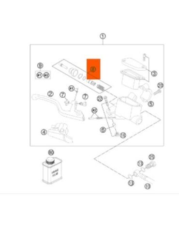 KTM Ремкомплект переднего главного тормозного цилиндра D=9,5MM SX85 05 12 ( 47013008100 )
