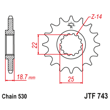 Звезда ведущая  JTF743 15RB - миниатюра 1