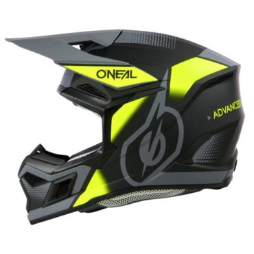 Oneal Шлем кроссовый 3Series Neon Vision V.24 серый желтый - миниатюра 2