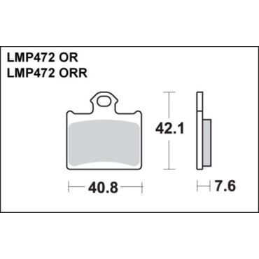 Колодки дискового тормоза AP Racing LMP472 OR (FDB2257 / FA602) - миниатюра 1