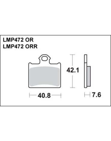 Колодки дискового тормоза AP Racing LMP472 OR (FDB2257 / FA602)