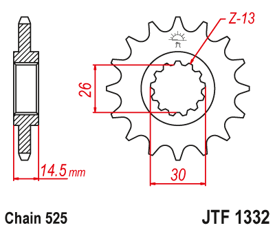 Звезда ведущая JTF1332 14 - фото 1