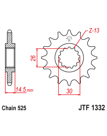 Звезда ведущая JTF1332 14
