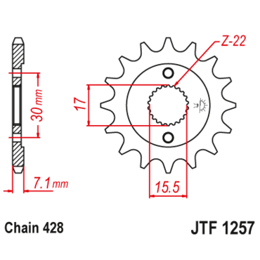 Звезда ведущая JTF1257.15 - миниатюра 1