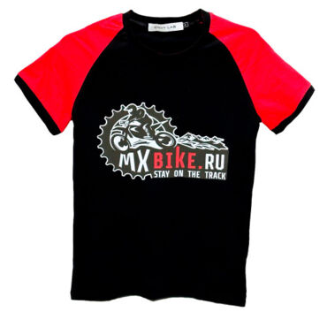 Футболка с логотипом MXBIKE.RU черно красная (M) - миниатюра 1