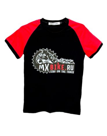 Футболка с логотипом MXBIKE.RU черно красная (L)