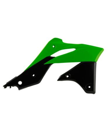 Боковины радиатора Kawasaki KX250F 13 16 зелено черные