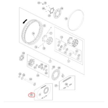 KTM Комплект цепь+звезды 15 46 KTM 690 Enduro 19 24 / 701 Enduro 18 24 ( SPA215G463M118B ) - миниатюра 2