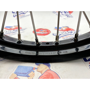 Haan Wheels Black Rim Orange Hub with tubeless kit Колесо переднее  KTM 1190 1290 Front R21 2,15 черный обод оранжевая ступица. - миниатюра 2