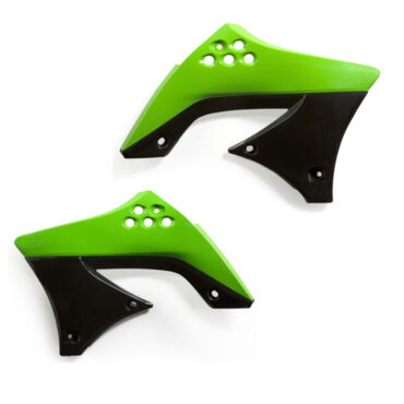 Боковины радиатора Kawasaki KX450F (2009 2011), Зеленый черный - миниатюра 1