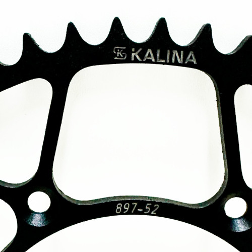 Звезда задняя стальная черная KALINA 52 зуба KTM / Husqvarna / GasGas - фото 1
