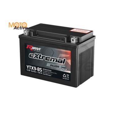 МОТО АККУМУЛЯТОР RDRIVE EXTREMAL SILVER YTX9 BS - миниатюра 1