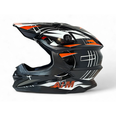 Шлем AiM JK803S Orange Black - миниатюра 2