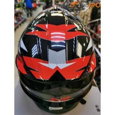 Шлем кроссовый AiM JK803S Orange Black - миниатюра 5