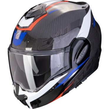 Scorpion Exo Мотошлем Exo Tech Evo Carbon Rover Черный Красный Синий - миниатюра 3
