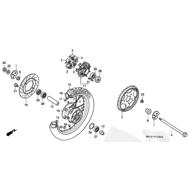 HONDA гайка с широким фланцем 12MM ( 90306KF0003 ) - миниатюра 4