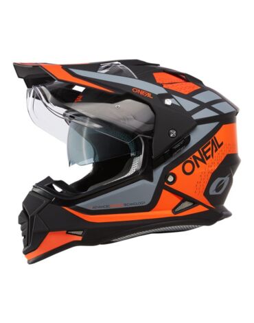 ONEAL Шлем кроссовый со стеклом Sierra R V24, мат. оранжевый черный