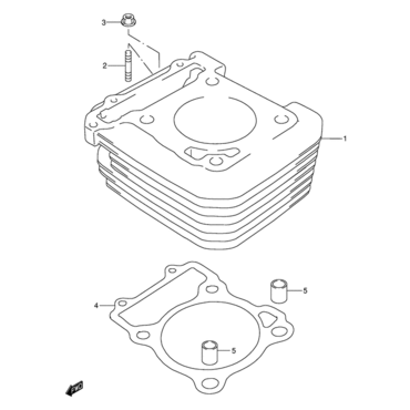 SUZUKI прокладка под цилиндр DR250 ( 11241 13E10 000 ) - миниатюра 1