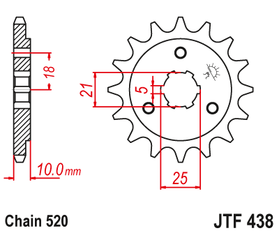 Звезда ведущая  JTF438 15 - фото 1